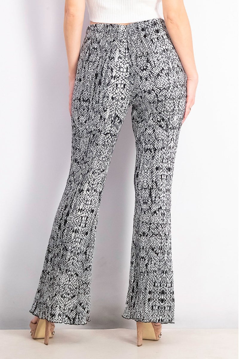 TOPSHOP Women Regular Fit Printed Pants, Black and White - Image 4